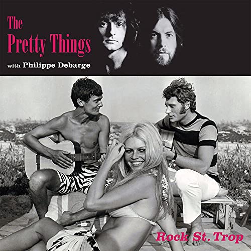 Black and white album cover featuring four people and text "Rock St. Trop".
