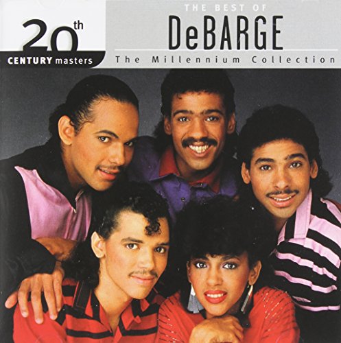 CD cover for Debarge’s “The Best Of” featuring group portrait.