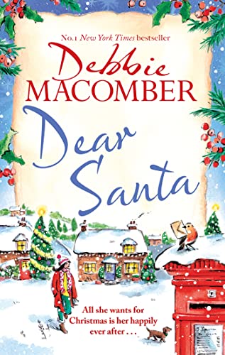 Book cover for Dear Santa by Debbie Macomber featuring a snowy village scene.