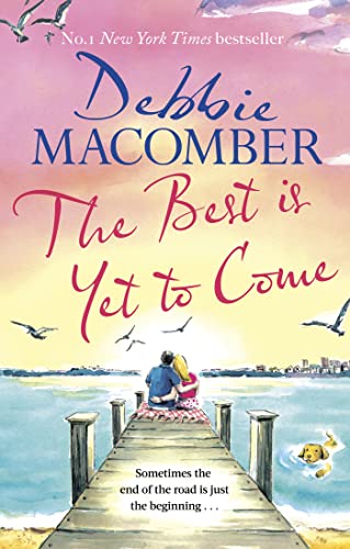 Book cover with title, couple on a pier, and flying birds.