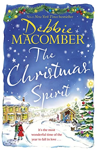 Book cover for "The Christmas Spirit" with snowy village illustration.