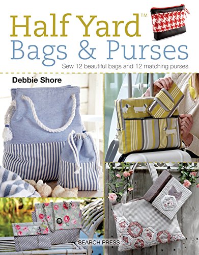 Book cover displaying various handmade bags and purses with sewing patterns.
