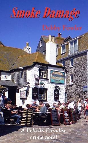 Book cover: "Smoke Damage" featuring a coastal pub scene.