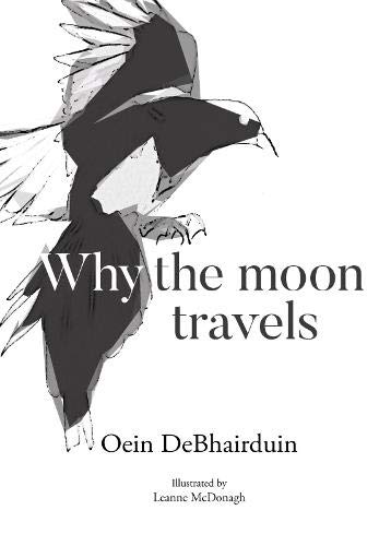 Book cover: black and white illustration of a bird with text.