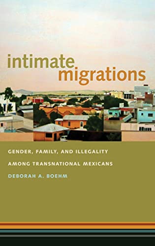 Book cover: "Intimate Migrations: Gender" with a cityscape background.
