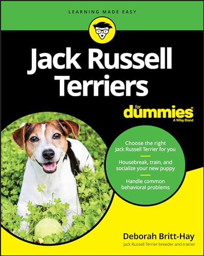 Book cover featuring a Jack Russell Terrier with green and black text.