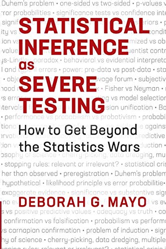 Book cover with bold red and white text: "Statistical Inference as Severe Testing.