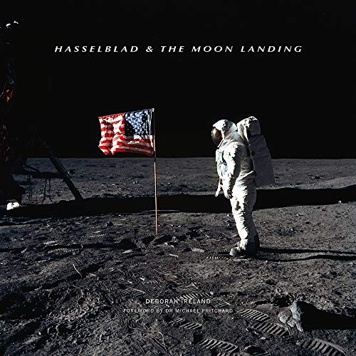 Book with Hasselblad camera and Moon Landing images on the cover, likely with photography.