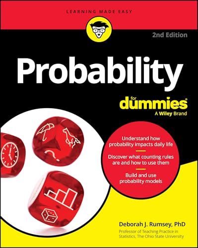 Book cover: "Probability For Dummies," 2nd edition, with dice imagery.