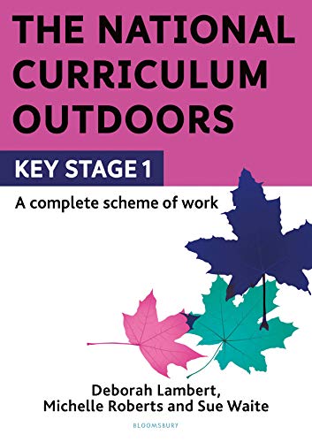 Book cover: "The National Curriculum Outdoors: KS1" with colorful maple leaves.