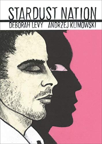 Book cover: two men’s profiles, one sketched, on a pink background.