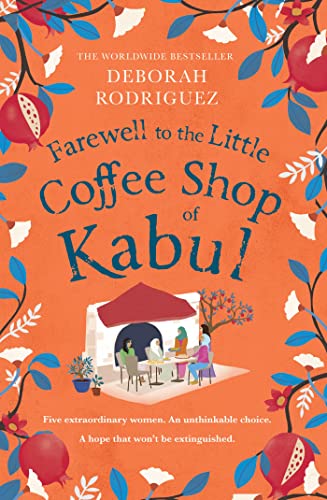 Book cover: orange background, coffee shop illustration, and title text.