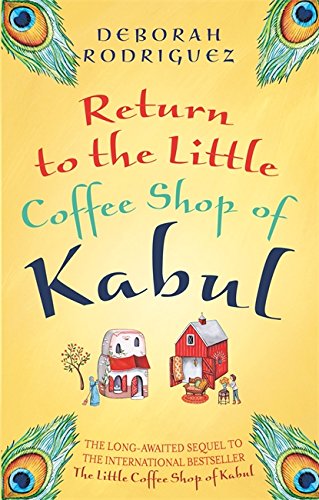 Book cover depicting a cozy coffee shop scene, likely in Kabul, Afghanistan.