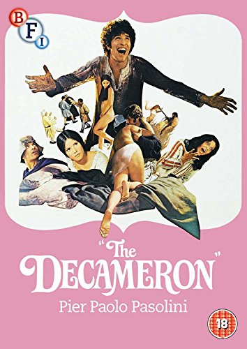 DVD cover for "The Decameron" film, featuring figures in historical dress.