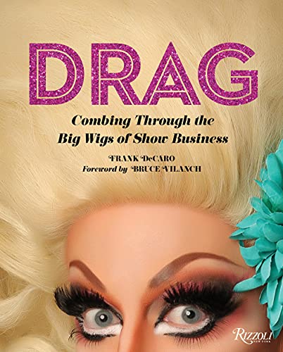 Book cover featuring a drag queen with dramatic makeup and blonde hair.