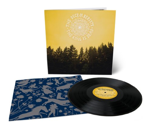 Vinyl record and album cover for The Decemberists’ “The King Is Dead.”