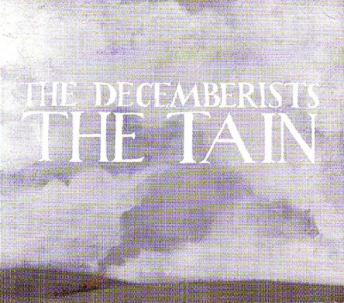 CD cover for "The Tain" by The Decemberists, purple and textured.