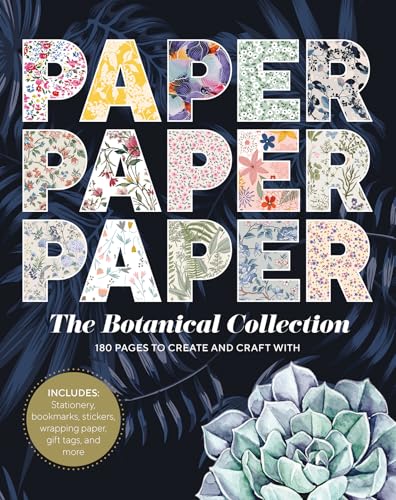 Book cover with large floral patterned letters and a succulent on a dark background.