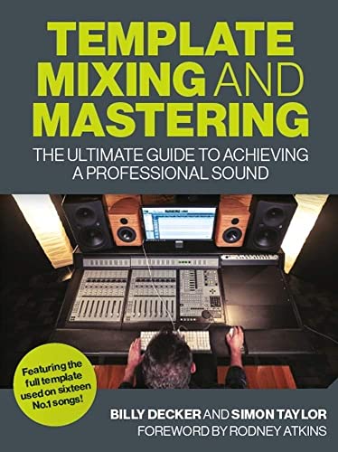 Book cover with audio equipment and music notes on a background with a mixing board.