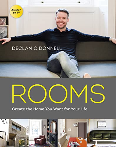 Book cover featuring designer Declan O’Donnell and interior design imagery.