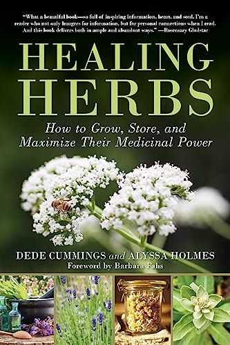 Book cover: "Healing Herbs" with white flowers and herbal images below.