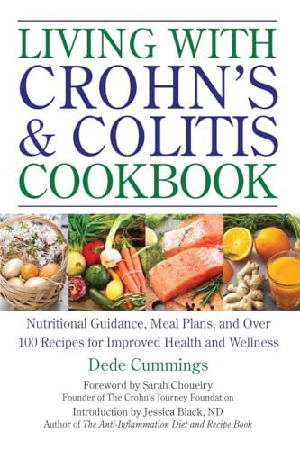 Cookbook cover with title, fresh foods, and nutritional guidance text.