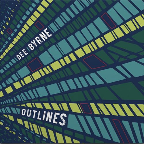 Album cover for Dee Byrne’s “Outlines” with abstract linear design.