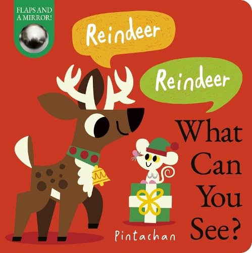 Children’s book cover featuring a reindeer and a mouse with a gift.