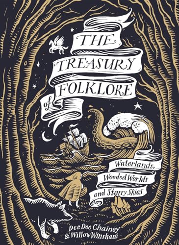 Book cover with illustrated trees, sea creatures, and a child.