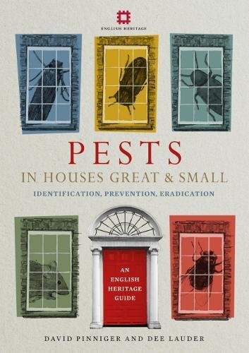 Book cover showing illustrations of insects and a mouse in windows around a door.