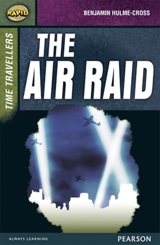 Book cover: "The Air Raid" with planes and searchlights over a city.