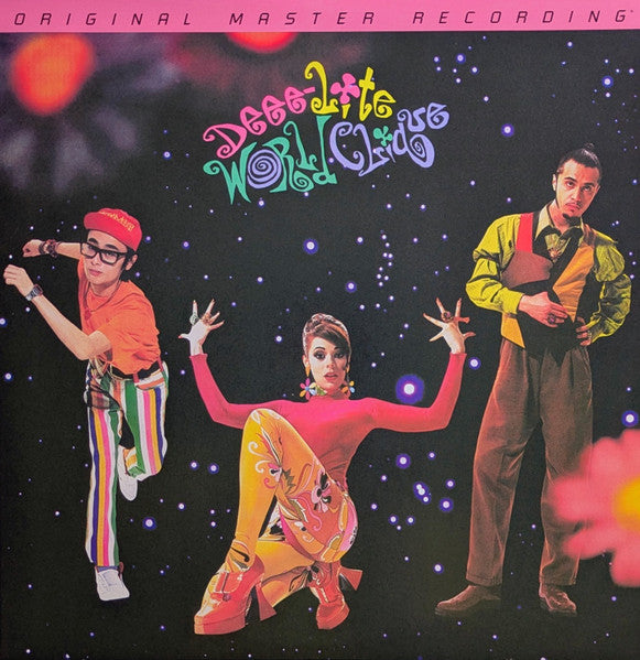 Deee-lite’s “World Clique” vinyl record cover with three performers.