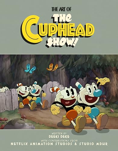 Cover of “The Art of the Cuphead Show” featuring cartoon characters.