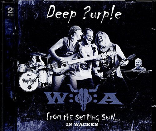 Black and white CD cover of Deep Purple performing live at Wacken.