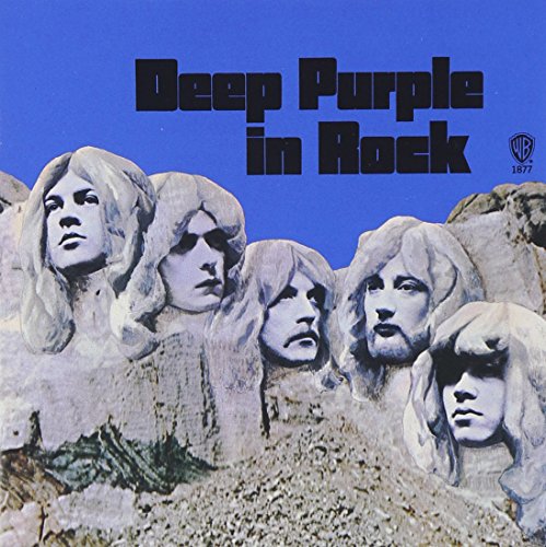 Album cover for Deep Purple’s “In Rock” featuring band members as Mount Rushmore.