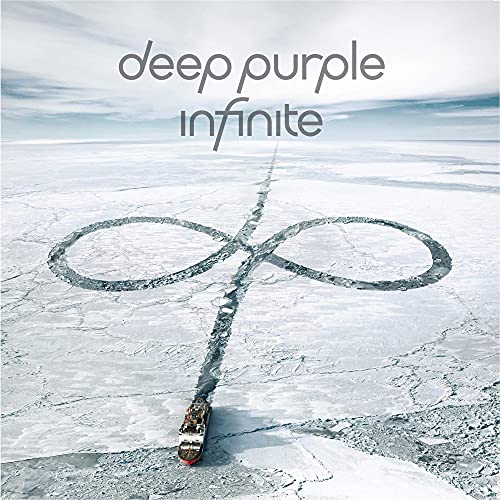 Deep Purple’s “InFinite” album cover: ship on icy water with infinity symbol.