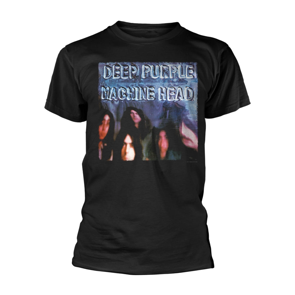 Black t-shirt with album cover art for Deep Purple’s “Machine Head”.