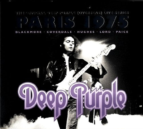 Deep Purple “Paris 1975” CD cover featuring Ritchie Blackmore playing guitar.