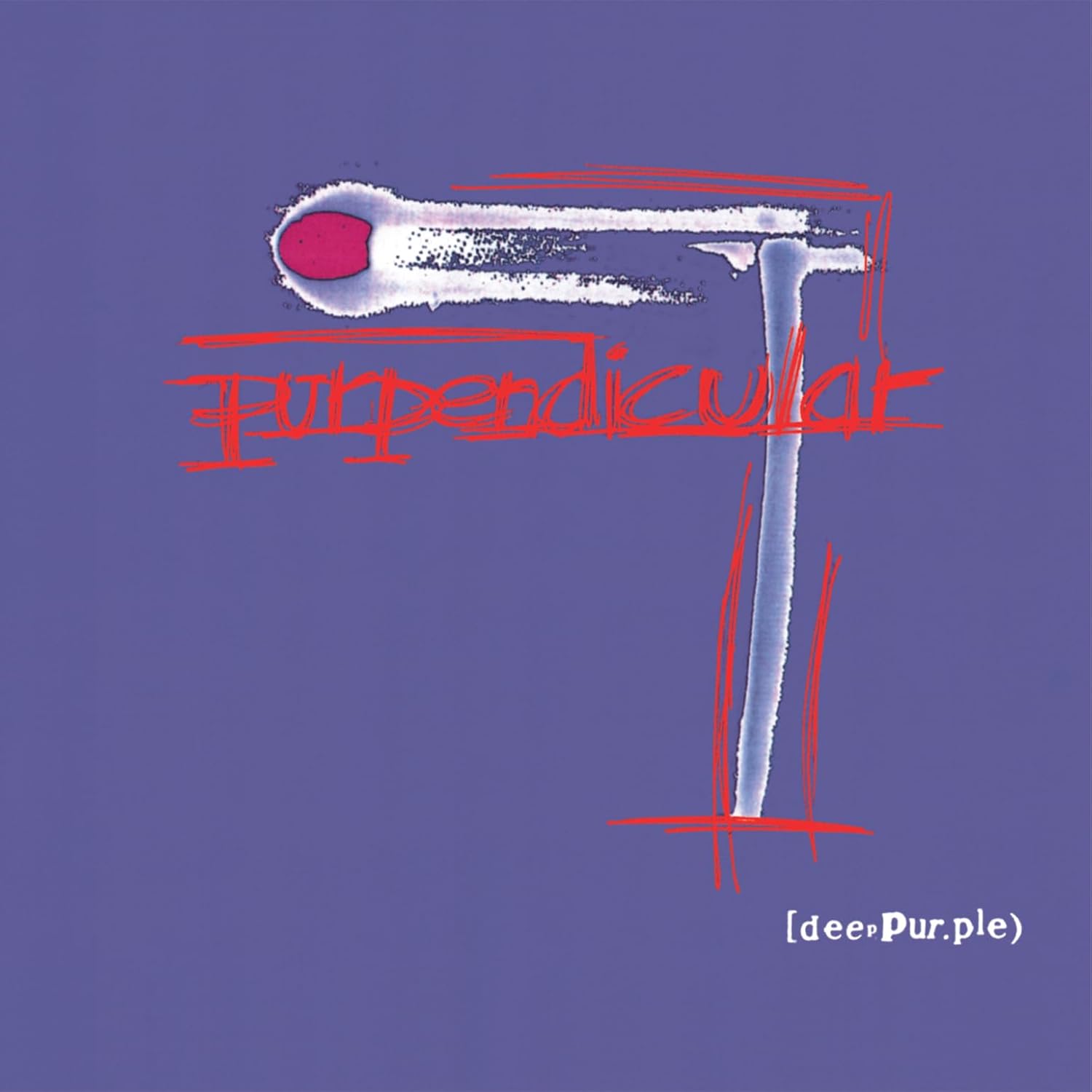 Album cover for Deep Purple’s “Purpendicular” with red text and bone imagery.
