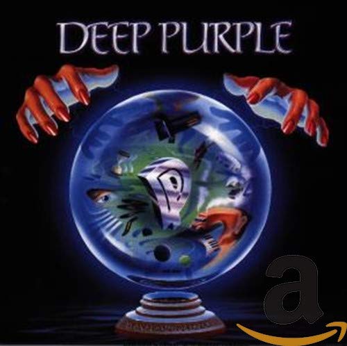 Deep Purple album cover: crystal ball held by red hands, dark background.