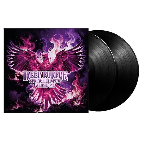 Deep Purple vinyl album cover with a phoenix and two black records.