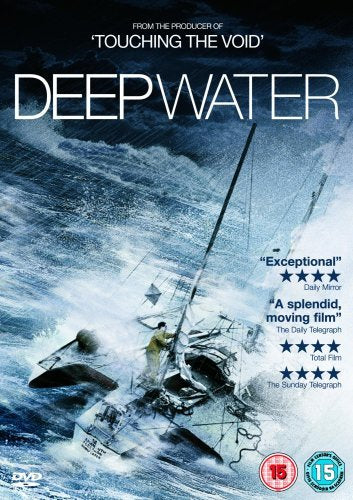 DVD cover for “Deep Water” showing a yacht in stormy seas.