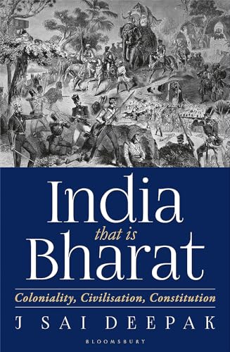 Book cover: “India that is Bharat” with historical illustration.
