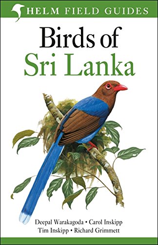 Book cover for Birds of Sri Lanka featuring a blue and brown bird illustration.