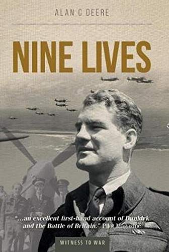 Book cover: "Nine Lives (Witness to War)" featuring a man and wartime planes.