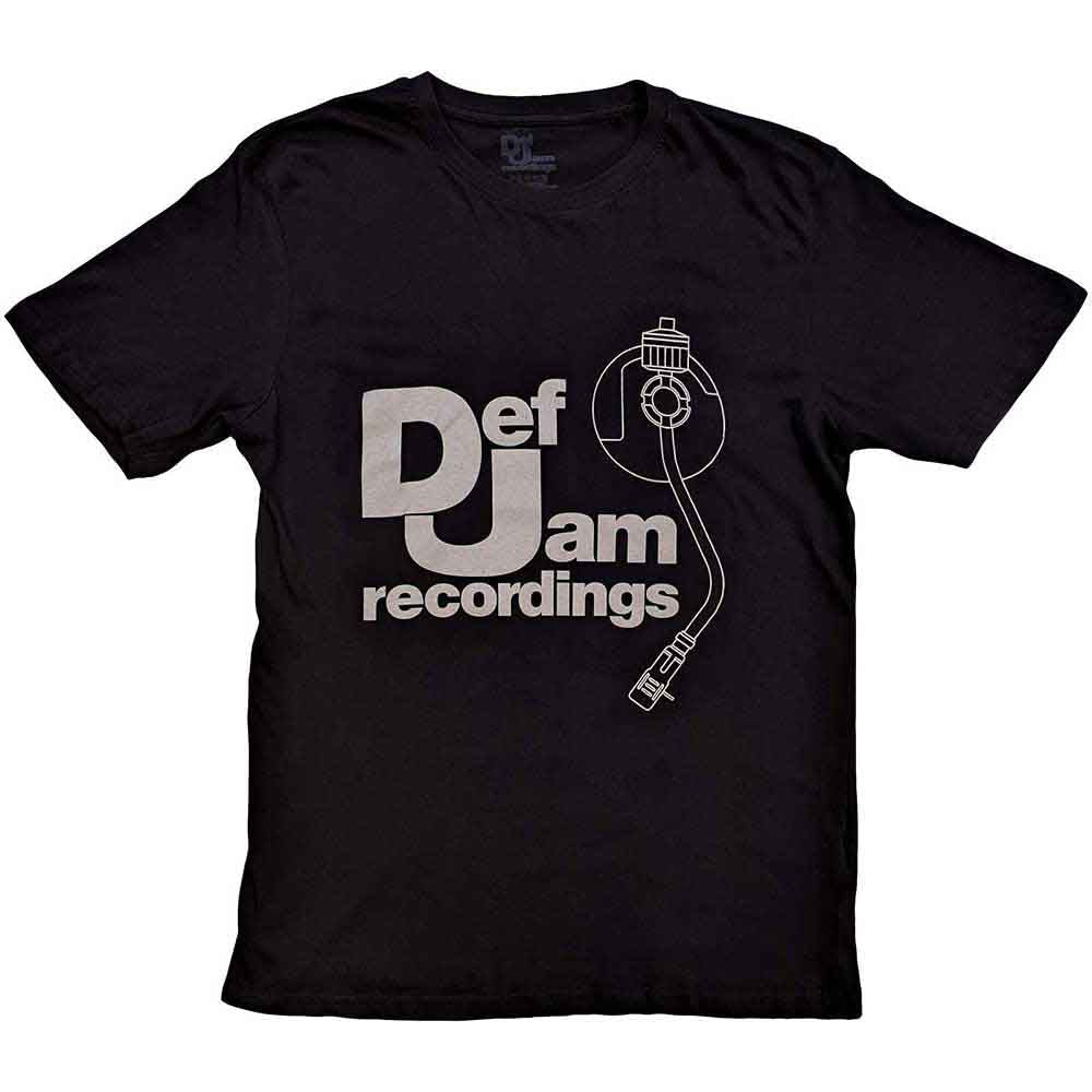 Unisex t-shirt featuring the Def Jam Recordings logo and a record stylus graphic.