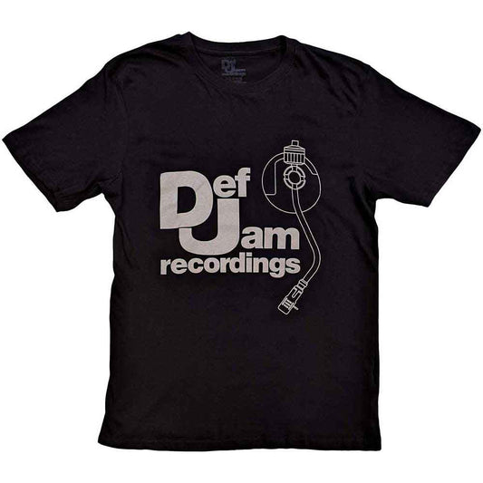 Unisex t-shirt featuring the Def Jam Recordings logo and a record stylus graphic.