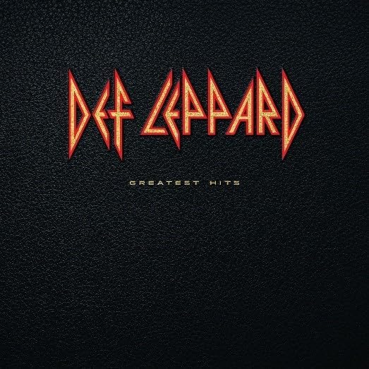 Def Leppard “Greatest Hits” vinyl record with black cover and label.