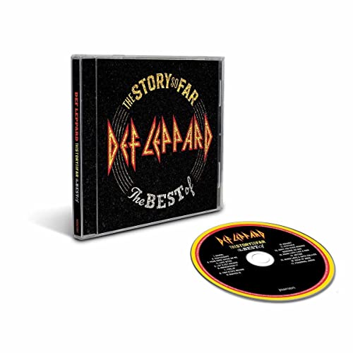 Def Leppard “Story So Far… the Best” CD case and disc shown.