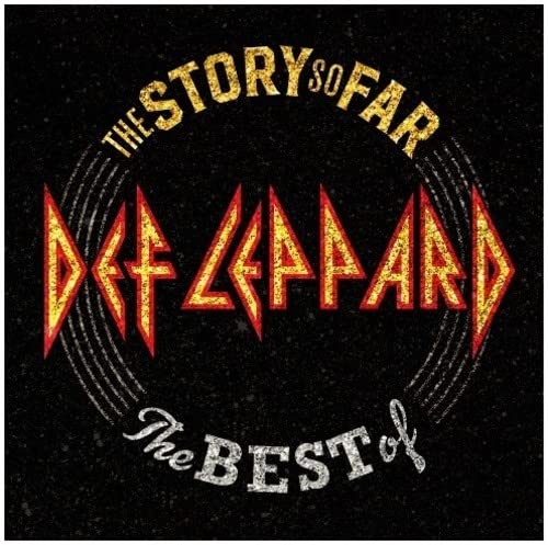 Def Leppard album cover: band logo in gold on a black background.